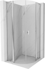 Mexen Mist L полукръгла душ кабина отваряема 90 x 90 см, прозрачна, хром - 8A32L-090-090-01-00