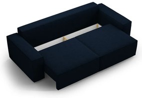 Тъмносин разтегателен диван от букле 247 cm Jodie – Micadoni Home