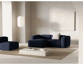 Тъмносин ъглов диван от рипсено кадифе (ляв ъгъл) Bergano – Cosmopolitan Design