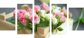 картини от 5 части – Нежна цветна композиция