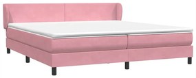 3317372 vidaXL Box Spring легло с матраци Розово 180x210 cm Кадифе