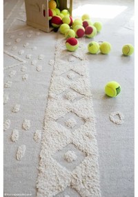 Бял ръчно изработен памучен килим подходящ за пране 170x240 cm Tribu Natural – Lorena Canals