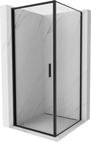 Mexen Exo-B люлееща се душ кабина 90 x 90 см, прозрачна, черна - 817-090-090-70-00