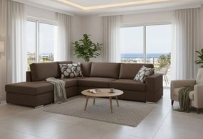 Ъгъл диван Must-Right-295φ 230β cm.-Chocolate