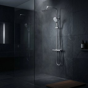Душ комплект без чучур с термостат Rea Lungo Chrome