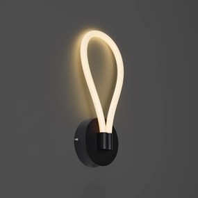 Модерна стенна лампа черна вкл. LED 3-степенно димиране - Keri