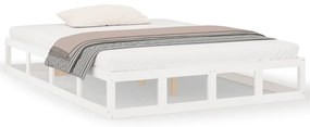 820792 vidaXL Рамка за легло бяла 120x200 см масивно дърво