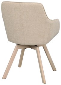 Бежови тапицирани трапезни столове в комплект 2 бр. Alison – Rowico