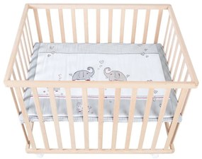 Кошара за игра на колелца в естествен цвят 100x75 cm Jumbo Twins – Roba