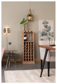 Кафяв шкаф за вино от масивна ела брой бутилки 28, 43,5x118,5 cm Claude – Dutchbone