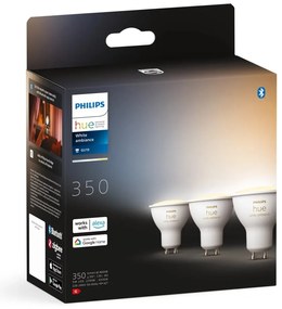 LED комплект крушки 3 бр. GU10, 4 W White ambiance – Philips Hue