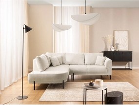 Бежов шенилов ъглов диван (ляв ъгъл/L форма) Mauris – Ropez