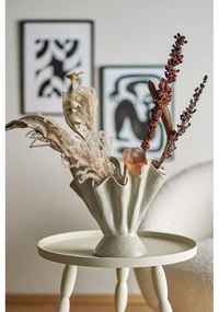 Бежова ръчно изработена ваза от камък Plier - Bloomingville