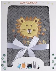 Cangaroo  -  Бебешко одеяло Freya 110/80 сив