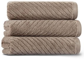 Кафява памучна кърпа 71x40 cm Chevron - Foutastic