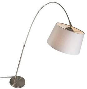 Интелигентна аркова лампа с стоманен абажур сив с WiFi A60 - Arc Basic