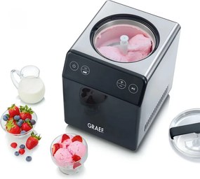 Машина за сладолед 2в1 Graef IM706, 180W, 2 л, 4 програми, От -18C до -35C, Сензорен дисплей, Черен
