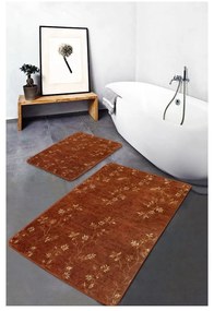 Кафяви кадифени килими за баня в комплект от 2 бр. 60x100 cm – Mila Home