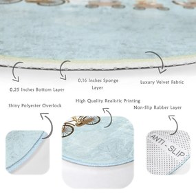 Светлосин детски килим ø 120 cm Comfort - Mila Home