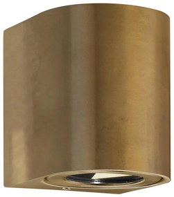 Nordlux - LED външно стенно осветително тяло CANTO 2xLED/6W/230V IP44 месинг