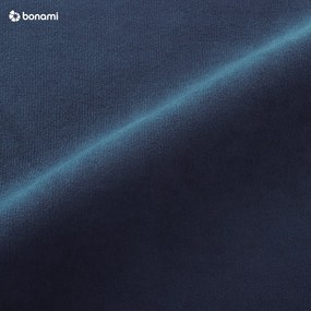 Тъмносиньо кадифе, U-образен разтегателен диван, ляв ъгъл Stylish Stan - Miuform