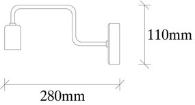 Черна метална стенна лампа Opviq lights Isidora - Opviq lights