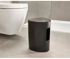 Матово черно стоманено кошче за боклук с педал 5 l EasyStore Luxe – Joseph Joseph