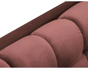 Розов ъглов диван от кадифе , ляв ъгъл Bali - Cosmopolitan Design
