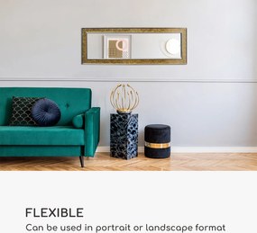 Casa Chic Огледало Norwich Правоъгълна дървена рамка 130 x 45 cm Мозаечен дизайн