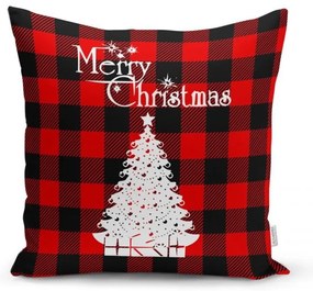 Комплект от 4 коледни калъфки за възглавници и покривка за маса Christmas Tartan - Minimalist Cushion Covers