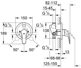 Exterior of the battery Душ Grohe Eurosmart