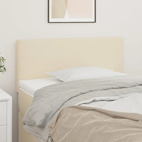 345754 vidaXL Горна табла за легло, кремава, 90x5x78/88 см, изкуствена кожа