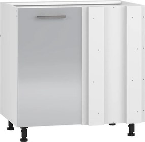 Долен ъглов шкаф за мивка Vento DKN-100/82 100(80)см Светло сив гланц