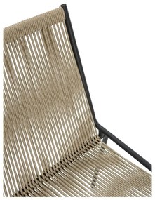 Бежови метални трапезни столове в комплект за подреждане 2 бр. Emily – Marckeric