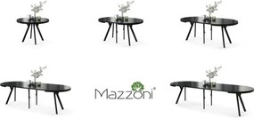 ЕКСПАНСО Черен мат/черни крака - ГОЛЯМА КРЪГЛА МАСА Ø110 РАЗТЕГАТЕЛНА ДО 310 cm С КРАКА Y ЛОФТ/ИНДУСТРИАЛНА