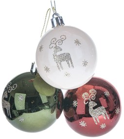 Пластмасови коледни топки в комплект 3 бр. ø 6 cm – Dakls