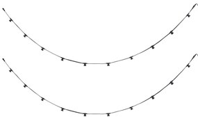 Свързващи се черни гирлянди с щепсел 10 м 20 лампи IP44 - Lubber