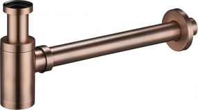 Mexen кръгъл полусифон за мивка, античен месинг - 79950-45
