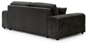 Тъмносив диван от рипсено кадифе 213 cm Justin – Ropez