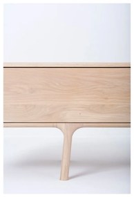 ТВ скрин от масивен дъб с 3 чекмеджета Fawn - Gazzda