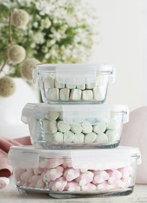 Комплект стъклени кутии за съхранение (3 части) LV-FRESCOS6 Прозрачен
Сив