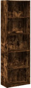 857921 vidaXL Библиотека, опушен дъб, 60x30x189 см, инженерно дърво