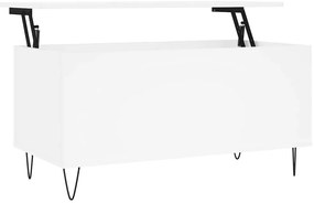 830972 vidaXL Кафе маса, бяла, 90x44,5x45 см, инженерно дърво