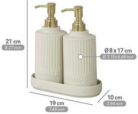 Кремава керамична стойка за перилни препарати Heidi – Wenko