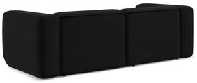 Черен кадифен диван 228 cm Ekahi – Makamii