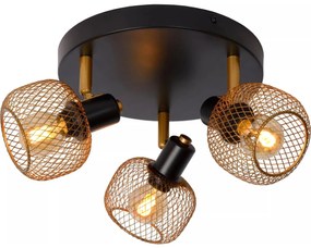 Lucide 77978/13/02 - Спот MAREN 3xE14/13W/230V черен/месинг