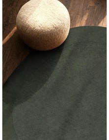 Тъмнозелен ръчно изработен кръгъл килим със смес от вълна ø 160 cm Kari Organic – Villeroy&amp;Boch