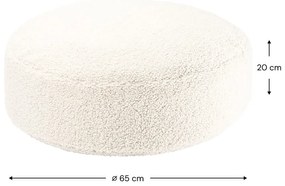 Кремав детски пуф от букле Round – Wigiwama