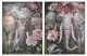 Картина Home ESPRIT полистирен Пластно Слон Колониален 92 x 4,5 x 122 cm (2 броя)