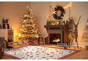 Червен килим с коледен мотив със смес от памук 160x230 cm Toy's Delight Red Christmas – Villeroy&amp;Boch